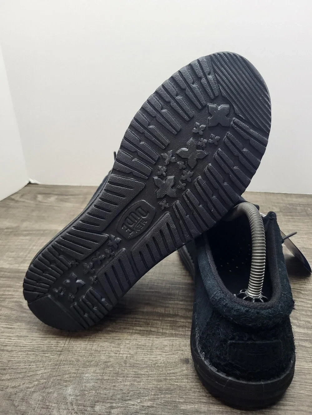 Hey Dude X Jelly Roll Wally Black Suede Shoes Men’s Size 7 Limited Edition New